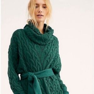 NWT Free People Belted Sweater Dress